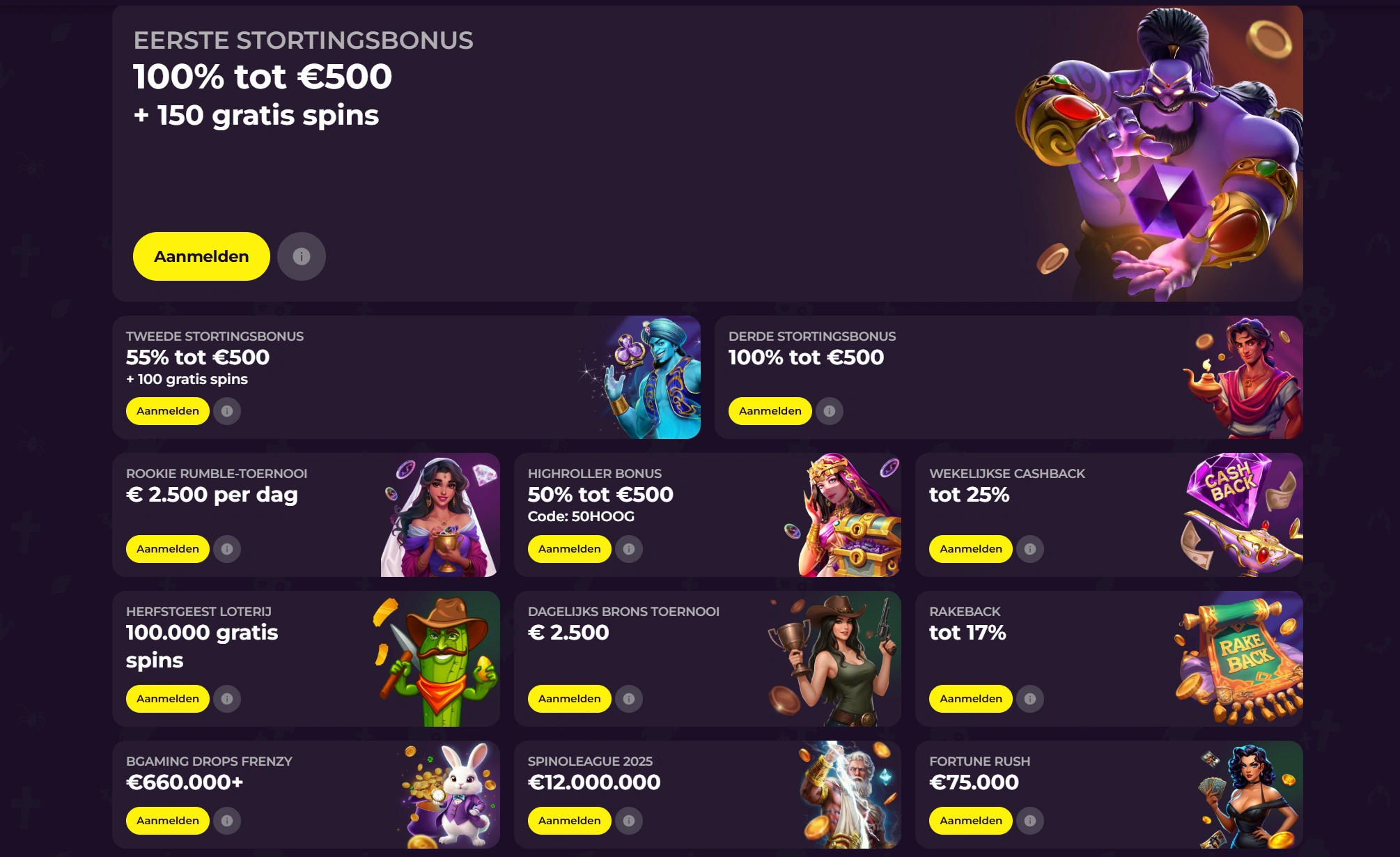 Bonussen en Promoties bij Zumospin